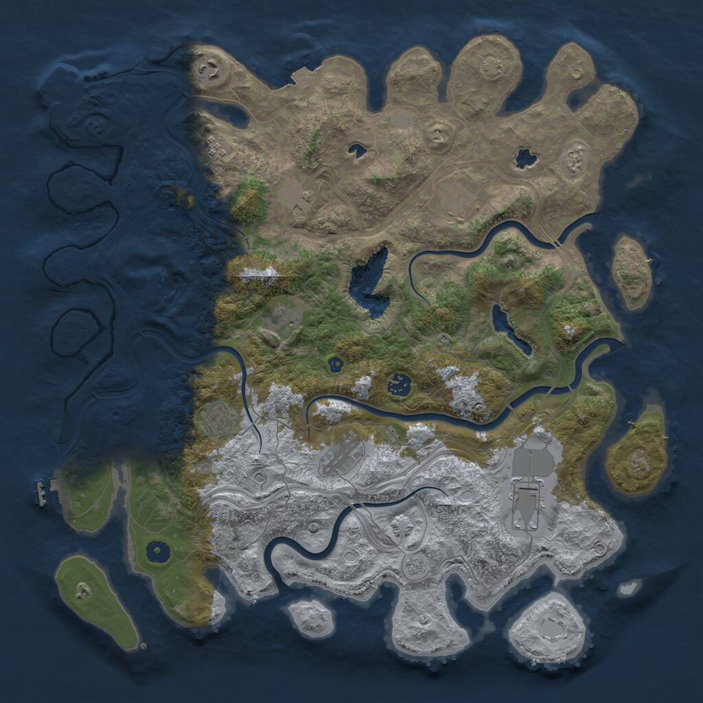 Rust Map: Procedural Map, Size: 4500, Seed: 920, 15 Monuments