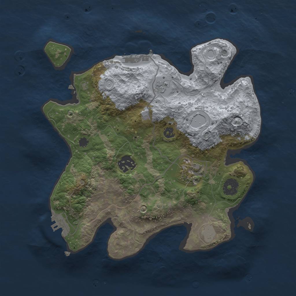 Rust Map: Procedural Map, Size: 2700, Seed: 777, 10 Monuments