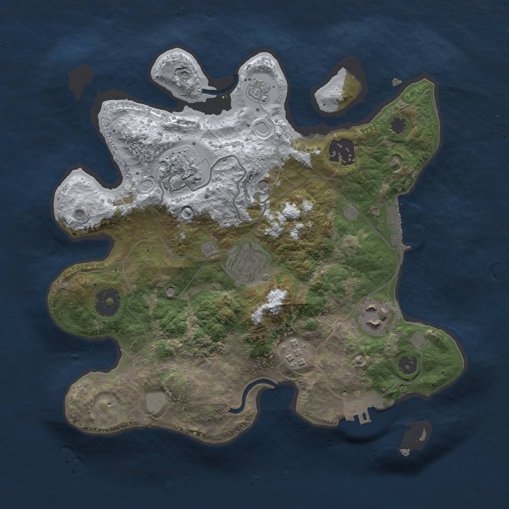 Rust Map: Procedural Map, Size: 2800, Seed: 648252, 14 Monuments