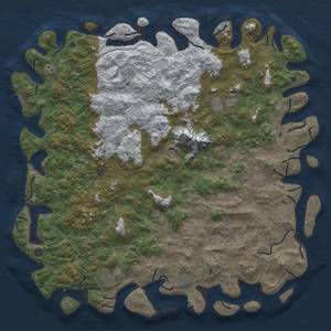 Thumbnail Rust Map: Procedural Map, Size: 6000, Seed: 123456789, 20 Monuments