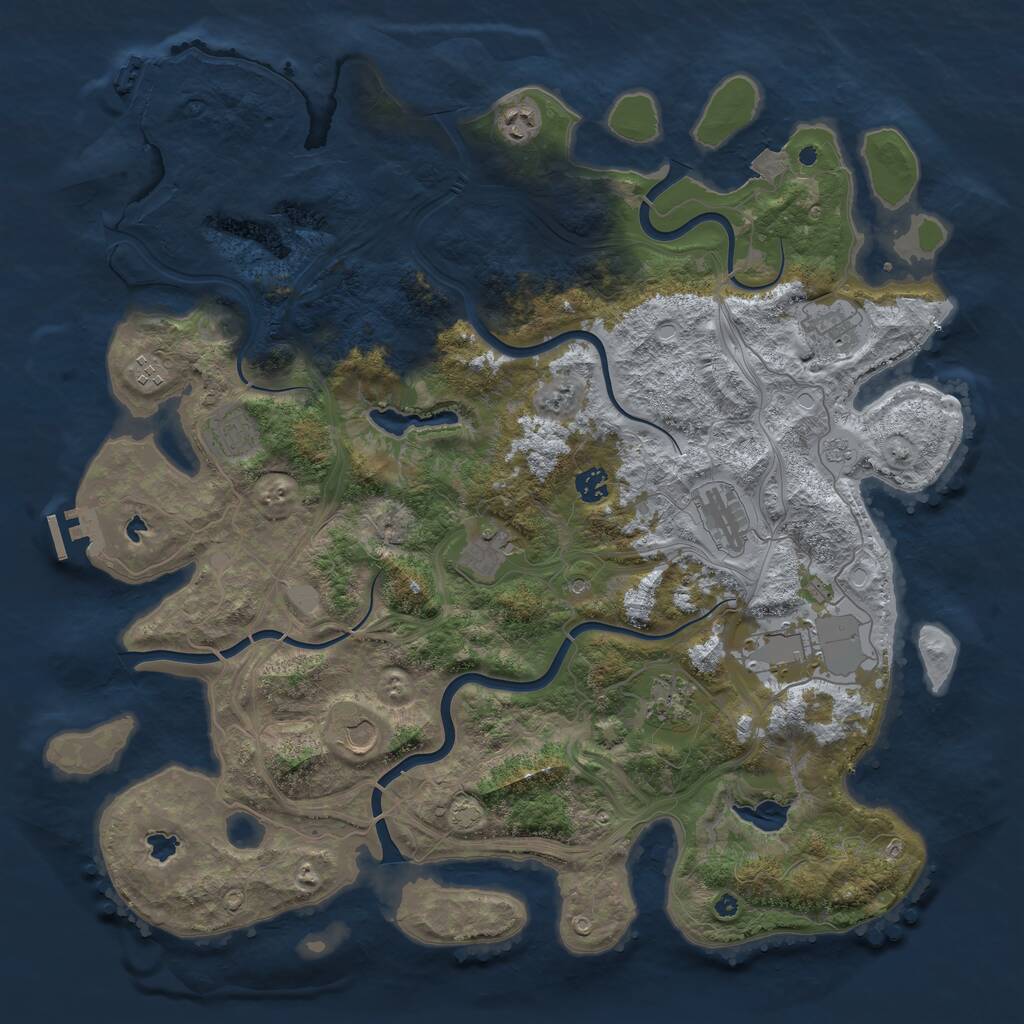 Rust Map: Procedural Map, Size: 4500, Seed: 1337, 16 Monuments