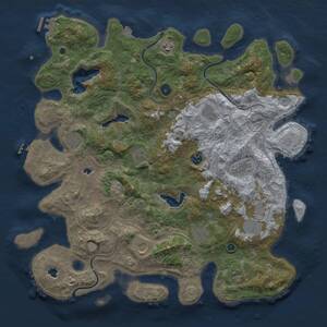 Thumbnail Rust Map: Procedural Map, Size: 4500, Seed: 1337, 17 Monuments