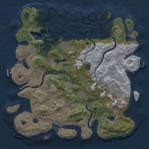 Thumbnail Rust Map: Procedural Map, Size: 4500, Seed: 1337, 16 Monuments