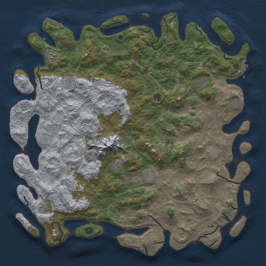 Rust Map: Procedural Map, Size: 5500, Seed: 12251900, 20 Monuments
