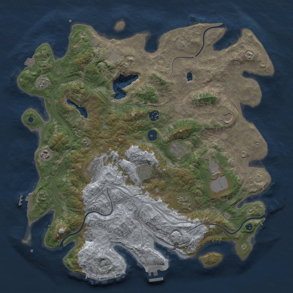 Rust Map: Procedural Map, Size: 4250, Seed: 277050641, 15 Monuments