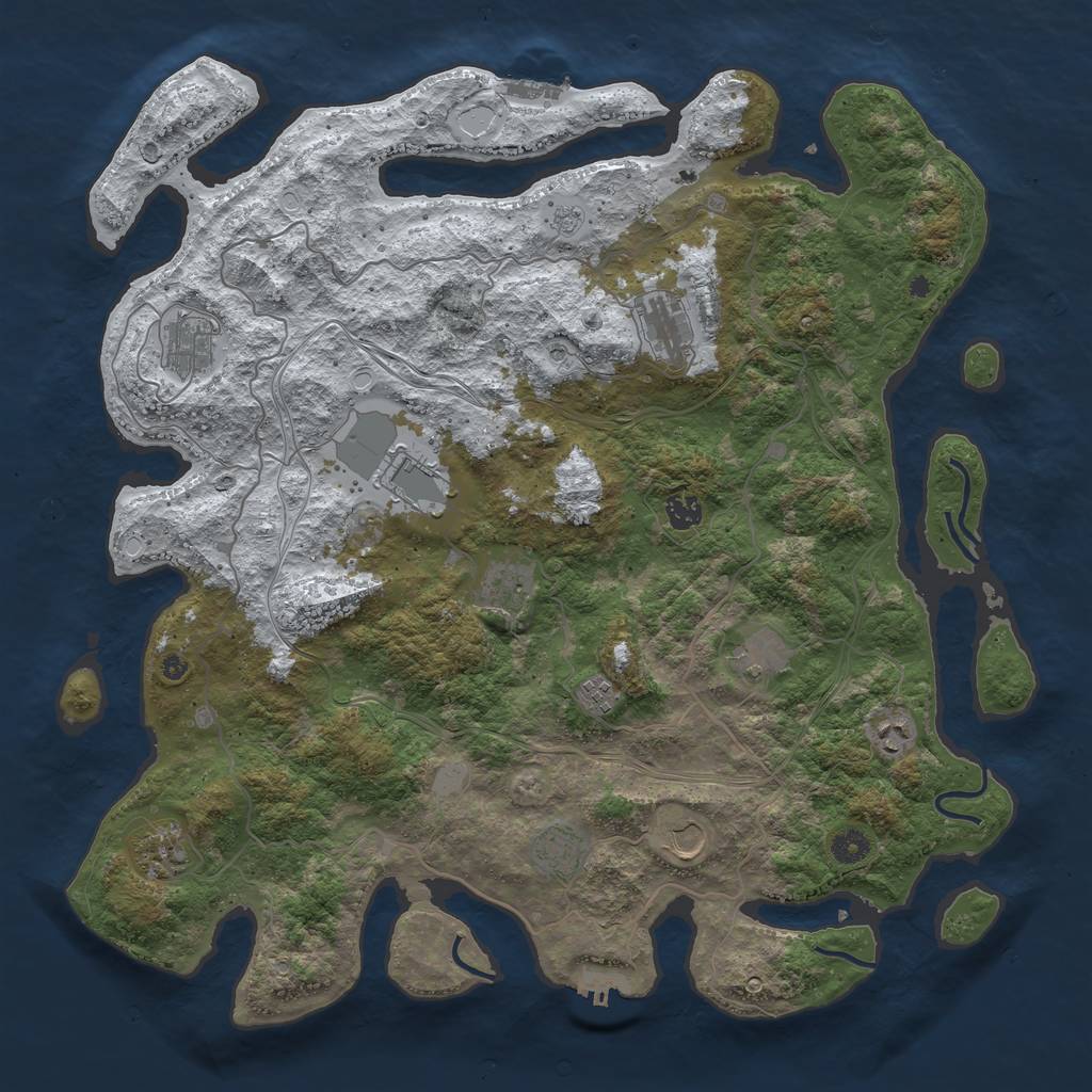 Rust Map: Procedural Map, Size: 4500, Seed: 6022022, 20 Monuments