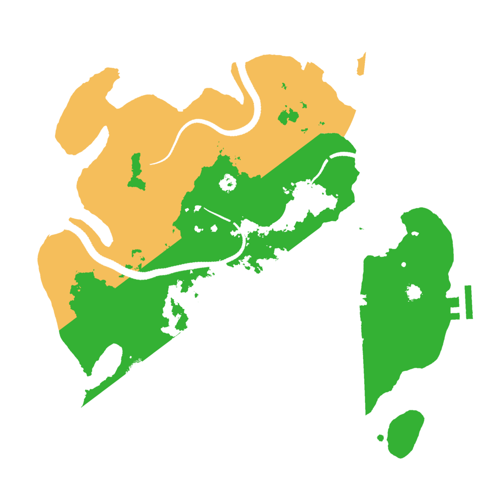 Biome Rust Map: Procedural Map, Size: 3000, Seed: 438220168