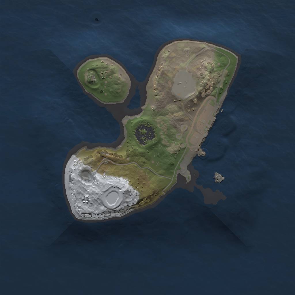 Rust Map: Procedural Map, Size: 1500, Seed: 165, 5 Monuments