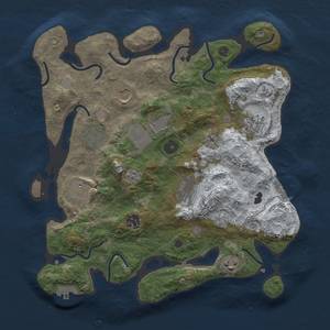 Thumbnail Rust Map: Procedural Map, Size: 3500, Seed: 87654, 18 Monuments