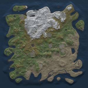 Thumbnail Rust Map: Procedural Map, Size: 4500, Seed: 156, 20 Monuments