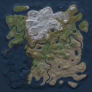 Thumbnail Rust Map: Procedural Map, Size: 4500, Seed: 156, 13 Monuments