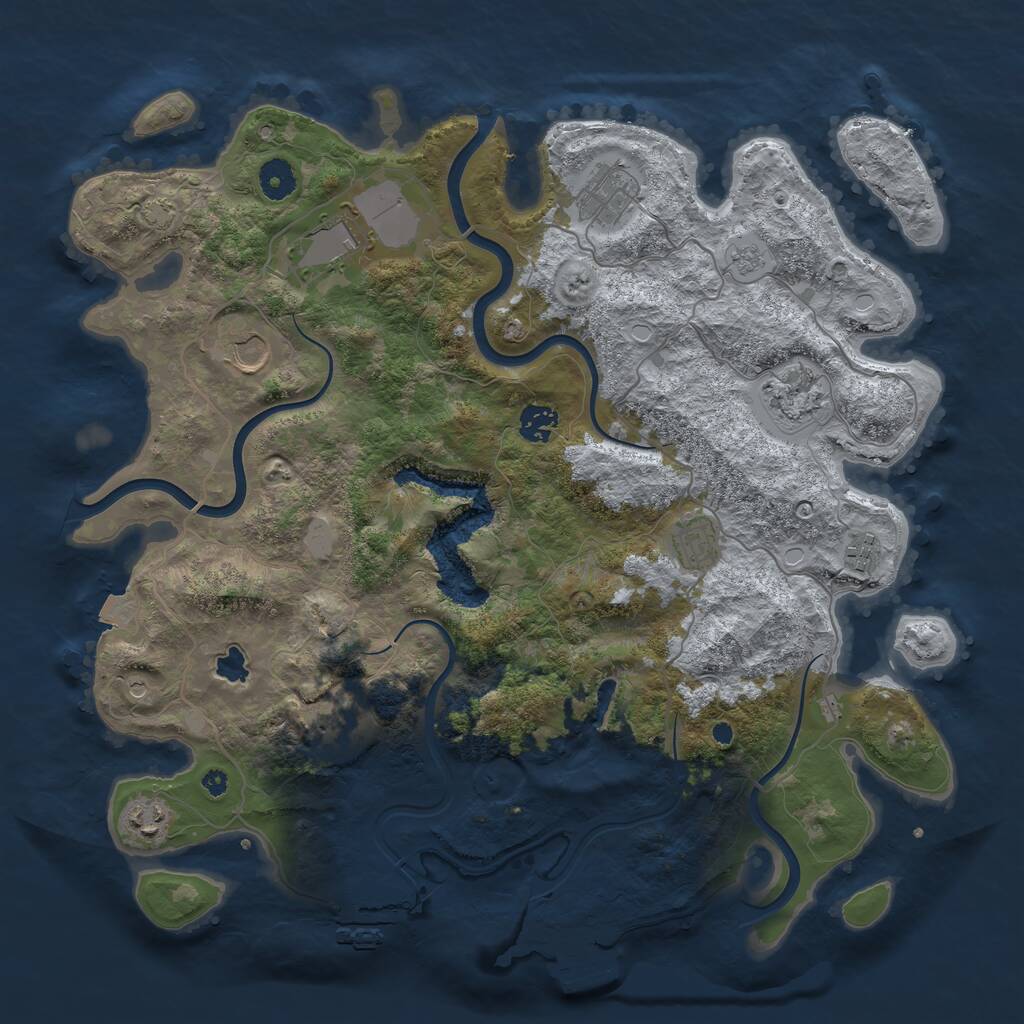 Rust Map: Procedural Map, Size: 4000, Seed: 812554164, 15 Monuments