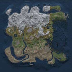 Thumbnail Rust Map: Procedural Map, Size: 3500, Seed: 45, 15 Monuments