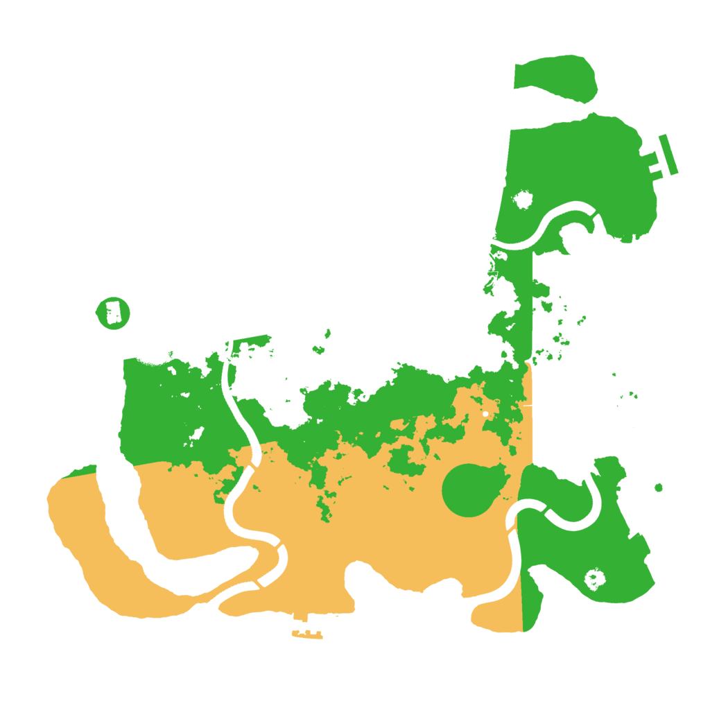 Biome Rust Map: Procedural Map, Size: 3500, Seed: 45