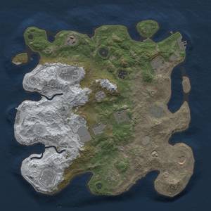 Thumbnail Rust Map: Procedural Map, Size: 3500, Seed: 1339692525, 20 Monuments