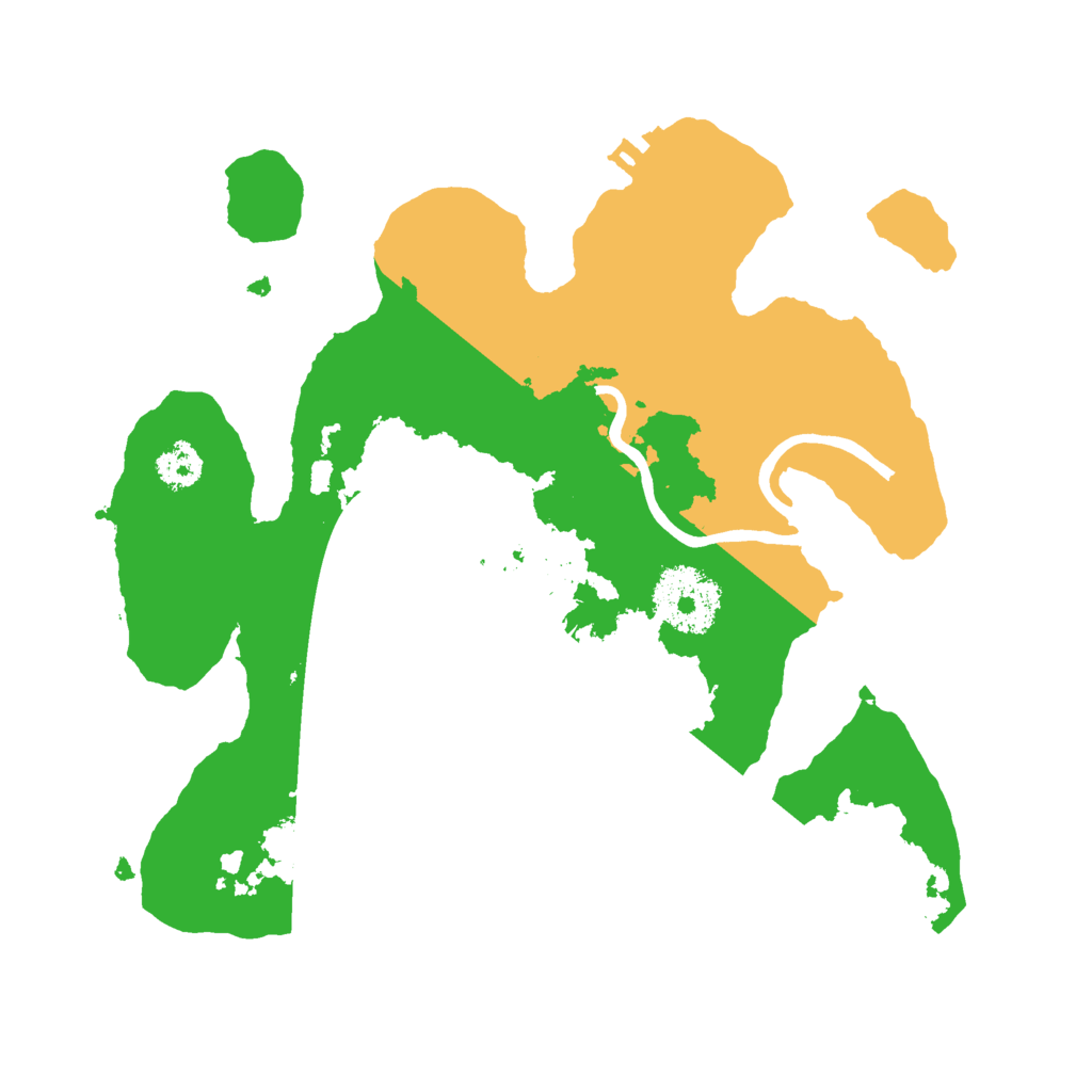 Biome Rust Map: Procedural Map, Size: 2500, Seed: 22255