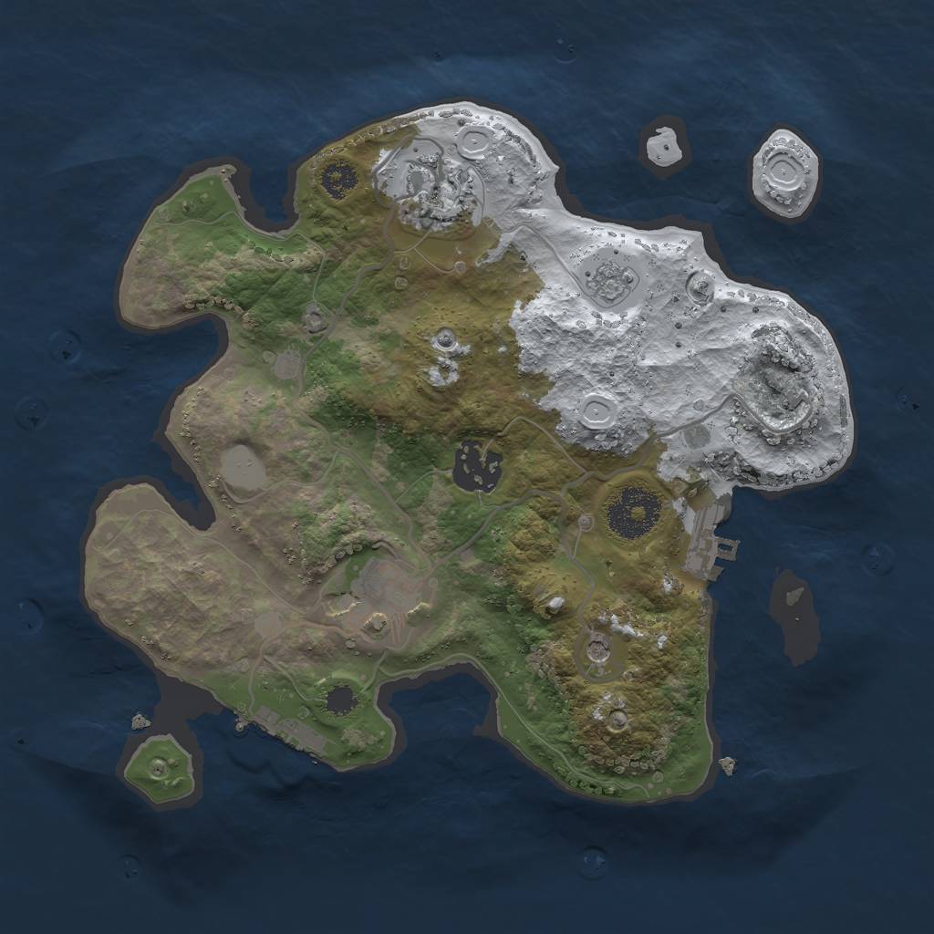 Rust Map: Procedural Map, Size: 2700, Seed: 120606020, 12 Monuments