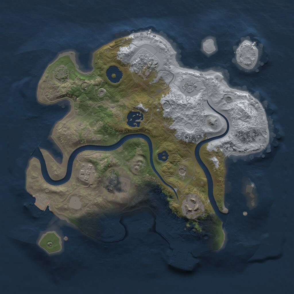 Rust Map: Procedural Map, Size: 2700, Seed: 120606020, 10 Monuments