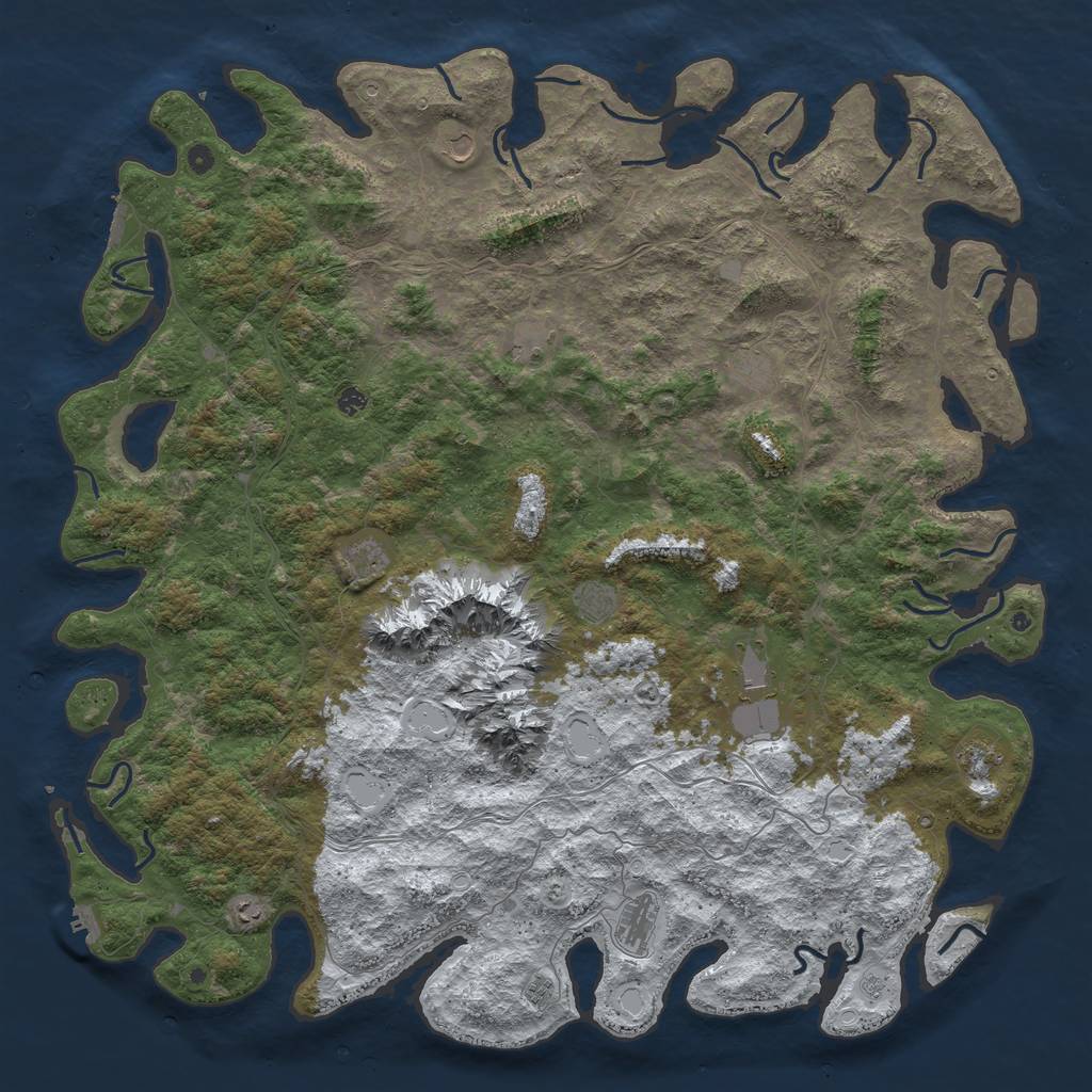 Rust Map: Procedural Map, Size: 6000, Seed: 17402, 20 Monuments
