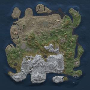 Thumbnail Rust Map: Procedural Map, Size: 3850, Seed: 527756730, 19 Monuments