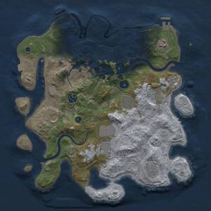 Thumbnail Rust Map: Procedural Map, Size: 3500, Seed: 1738, 14 Monuments