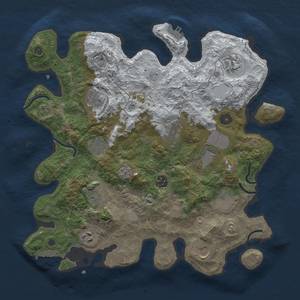 Thumbnail Rust Map: Procedural Map, Size: 3700, Seed: 1617383229, 20 Monuments