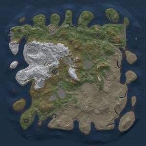 Thumbnail Rust Map: Procedural Map, Size: 4000, Seed: 288928031, 18 Monuments