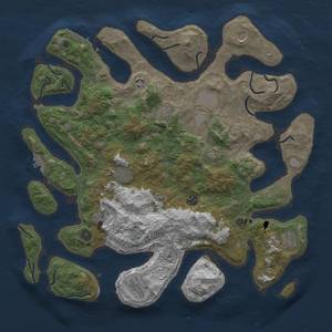 Thumbnail Rust Map: Procedural Map, Size: 4500, Seed: 43, 19 Monuments