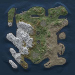 Thumbnail Rust Map: Procedural Map, Size: 3000, Seed: 640895898, 14 Monuments