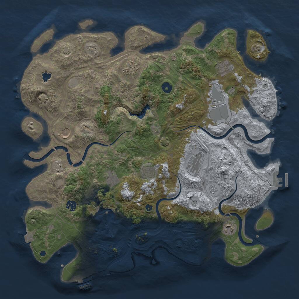 Rust Map: Procedural Map, Size: 4250, Seed: 172115262, 16 Monuments