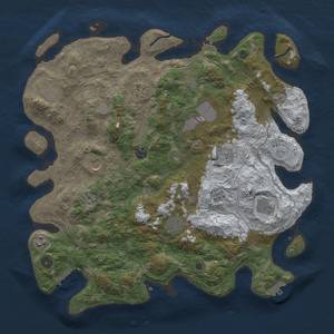 Thumbnail Rust Map: Procedural Map, Size: 4250, Seed: 172115262, 19 Monuments