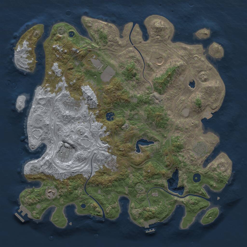 Rust Map: Procedural Map, Size: 4250, Seed: 1720053472, 15 Monuments