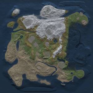 Thumbnail Rust Map: Procedural Map, Size: 3500, Seed: 1845422617, 15 Monuments
