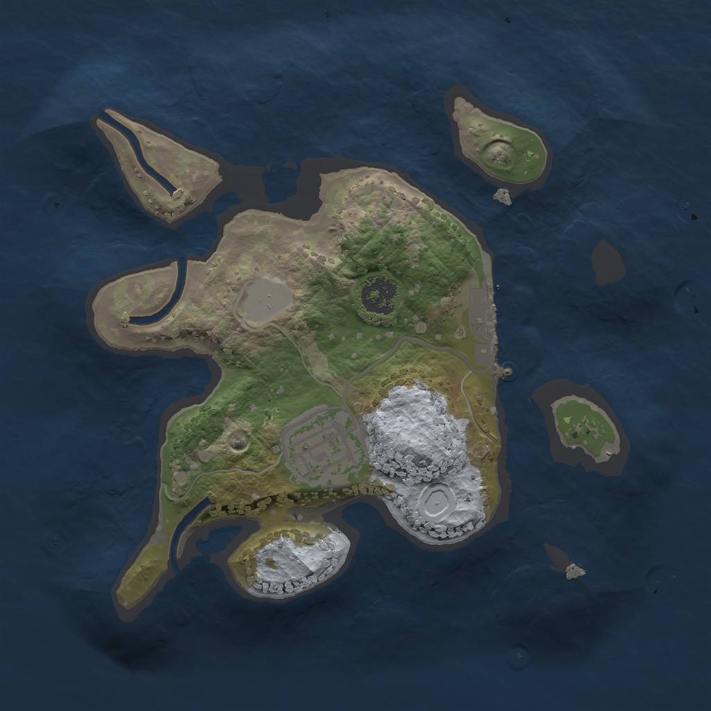 Rust Map: Procedural Map, Size: 2000, Seed: 12683, 7 Monuments