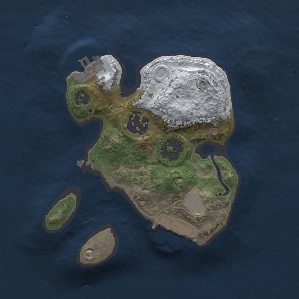 Rust Map: Procedural Map, Size: 2000, Seed: 965190, 8 Monuments