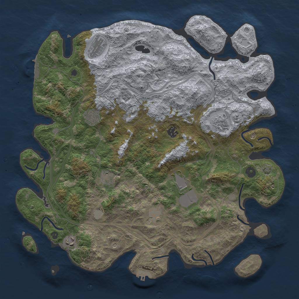 Rust Map: Procedural Map, Size: 4250, Seed: 15320, 17 Monuments