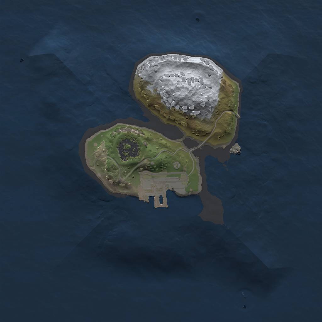 Rust Map: Procedural Map, Size: 1500, Seed: 2001553624, 4 Monuments