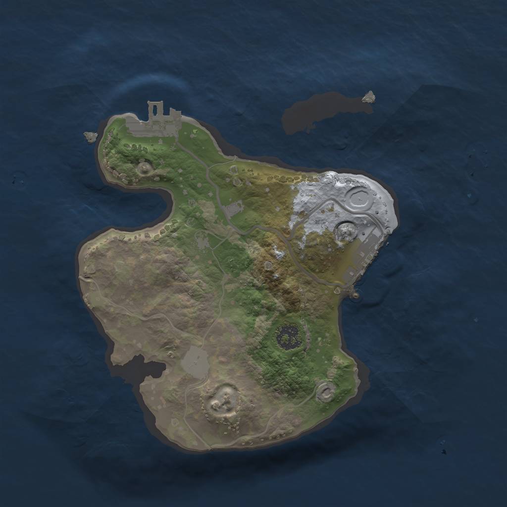 Rust Map: Procedural Map, Size: 2000, Seed: 1668745763, 5 Monuments