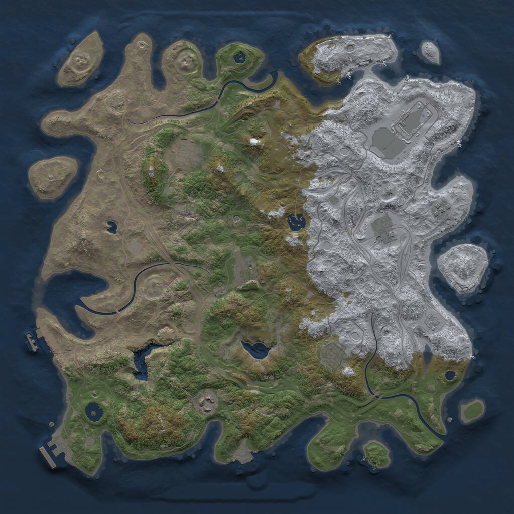 Rust Map: Procedural Map, Size: 4250, Seed: 471609499, 15 Monuments