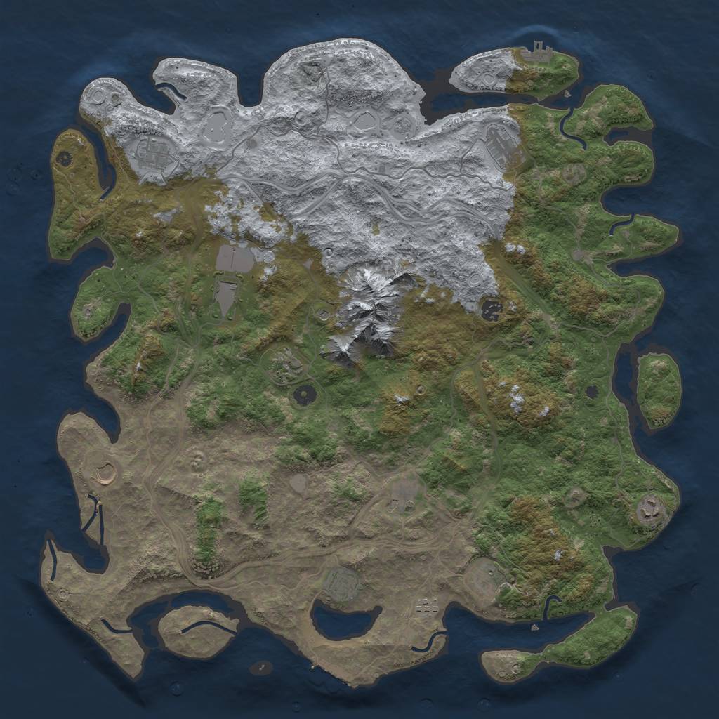Rust Map: Procedural Map, Size: 5000, Seed: 110537088, 18 Monuments