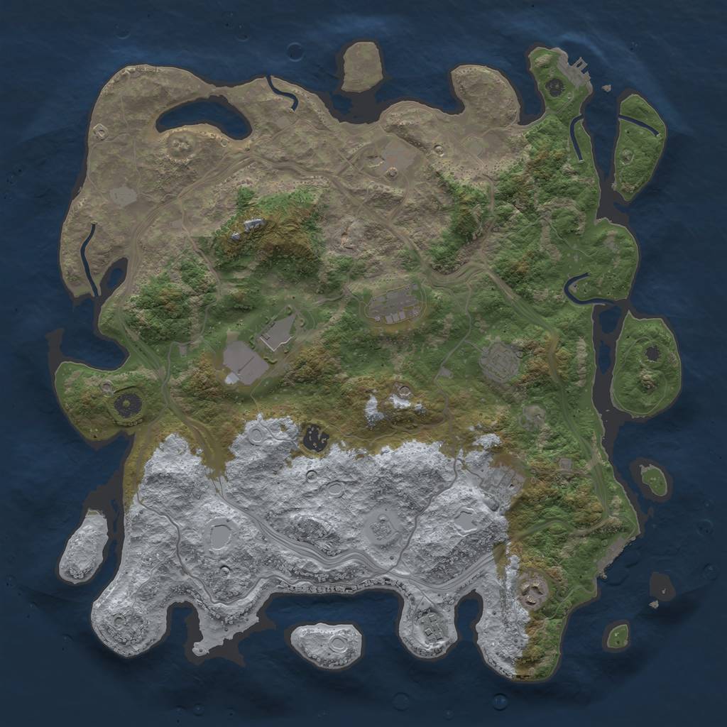 Rust Map: Procedural Map, Size: 4250, Seed: 4348, 15 Monuments
