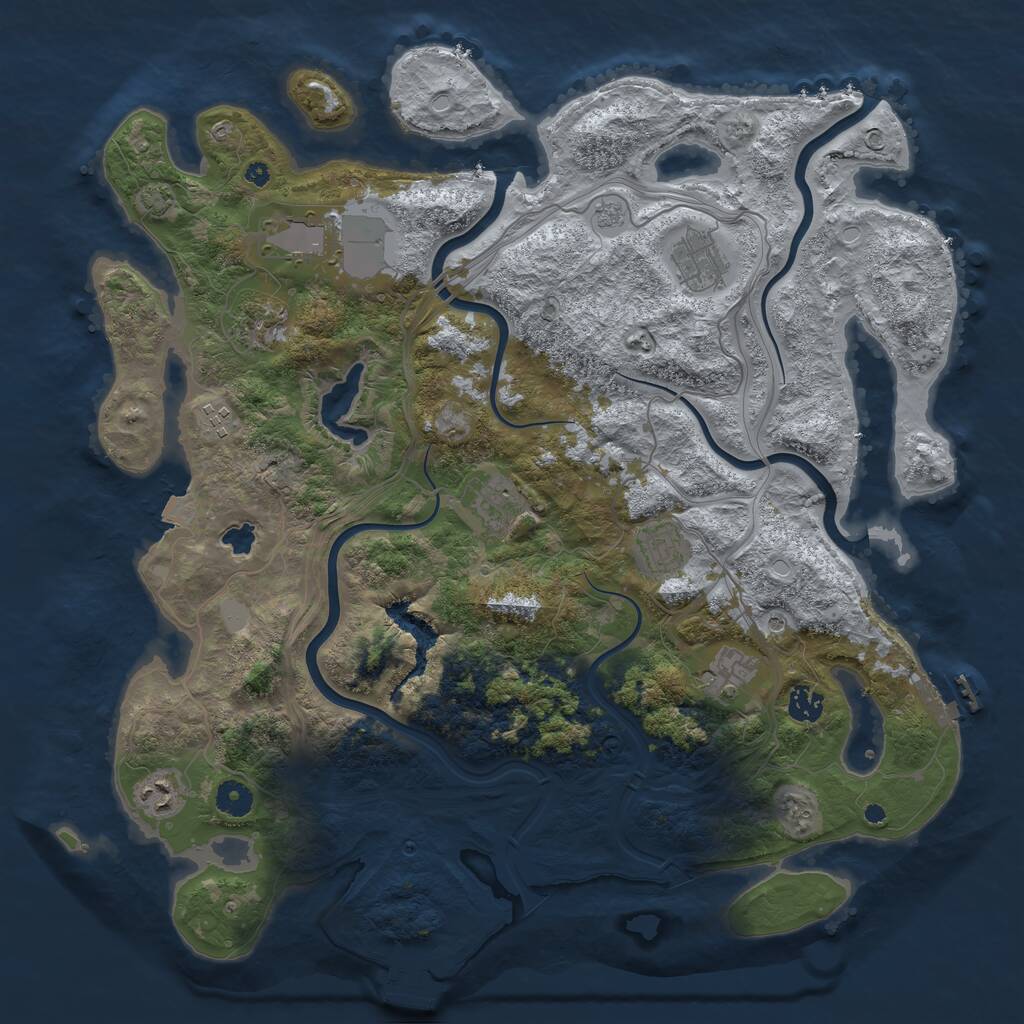 Rust Map: Procedural Map, Size: 4250, Seed: 2023297425, 15 Monuments