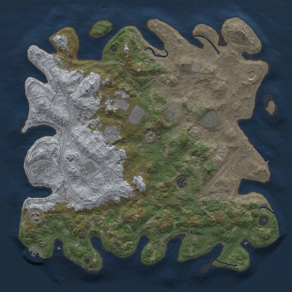 Rust Map: Procedural Map, Size: 4250, Seed: 642022, 17 Monuments