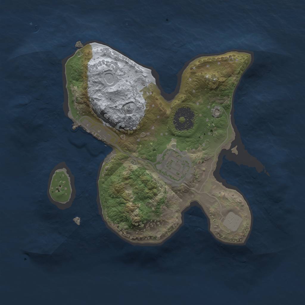 Rust Map: Procedural Map, Size: 2000, Seed: 82686, 5 Monuments