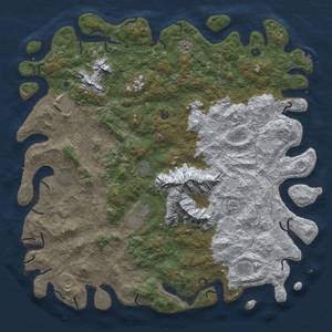 Thumbnail Rust Map: Procedural Map, Size: 6000, Seed: 68087350, 20 Monuments