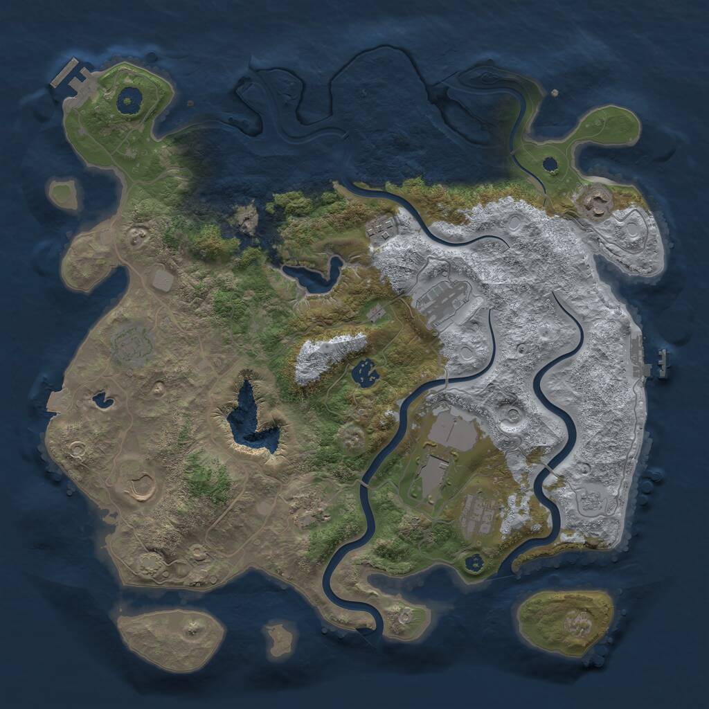 Rust Map: Procedural Map, Size: 4000, Seed: 1158567019, 15 Monuments