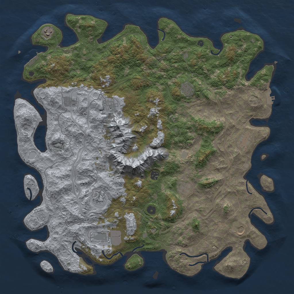 Rust Map: Procedural Map, Size: 5000, Seed: 4494894, 18 Monuments