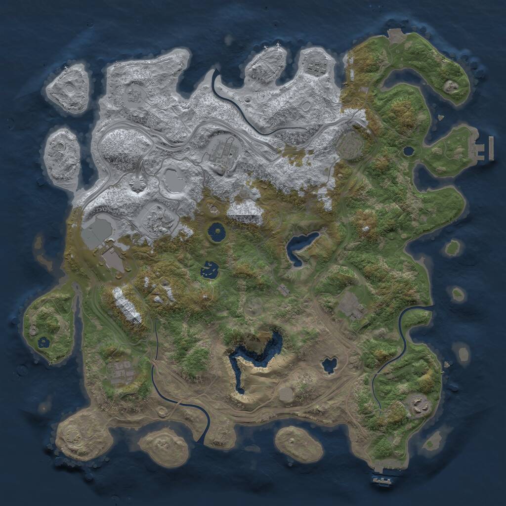 Rust Map: Procedural Map, Size: 4250, Seed: 208569, 15 Monuments