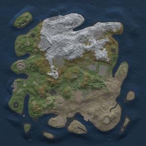 Thumbnail Rust Map: Procedural Map, Size: 3500, Seed: 360351338, 16 Monuments