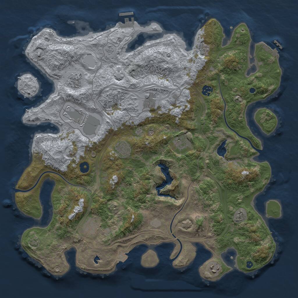Rust Map: Procedural Map, Size: 4250, Seed: 793453326, 15 Monuments